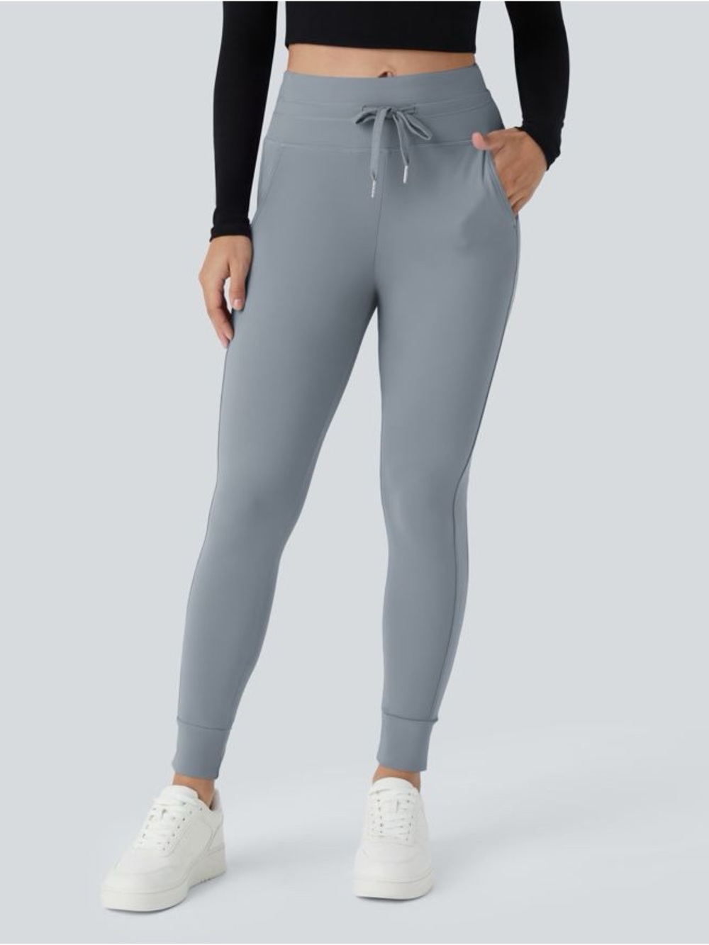 HALARA SoftlyZero Plush High Waisted Drawstring Pocket Full Length Joggers